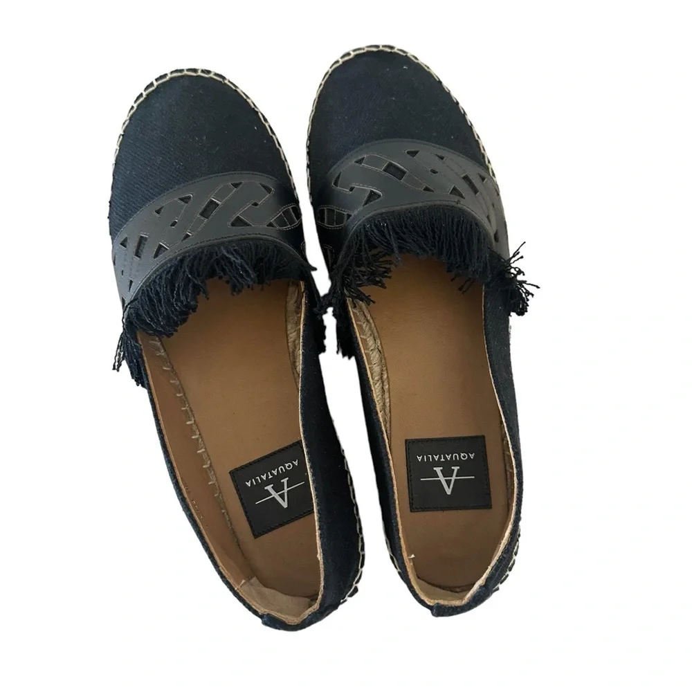 Aquatalia Kailyn‎ Espadrille Black Flats Shoes